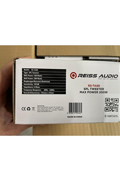 REISS AUDIO RS-TA89 10 CM SPL TWEETER 6 OHM 200 WATT MAXİMUM POWER