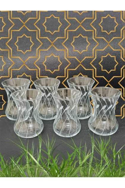 طقم فناجين شاي باشابتشي مكون من 6 قطع بتصميم خاص