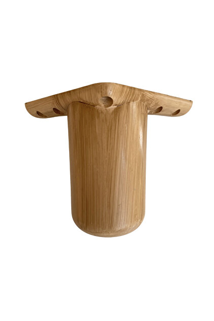 DSYapıAksesuar Bohem Yuvarlak 12CM Ahşap Desenli Plastik Ayak