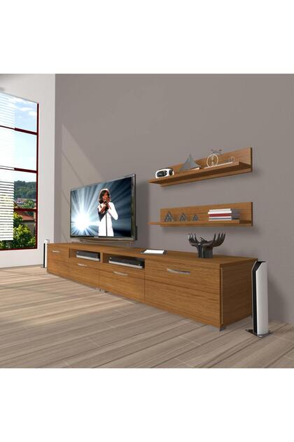 Eko 200r Slm Tv Ünitesi Tv Sehpası - Naturel Ceviz