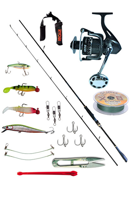 ハッピーライフ　DRC空瓶セット SAFARİ AV BAYİ SBS Kaliteli Spin Olta Seti - At-Çek Oltası Tam