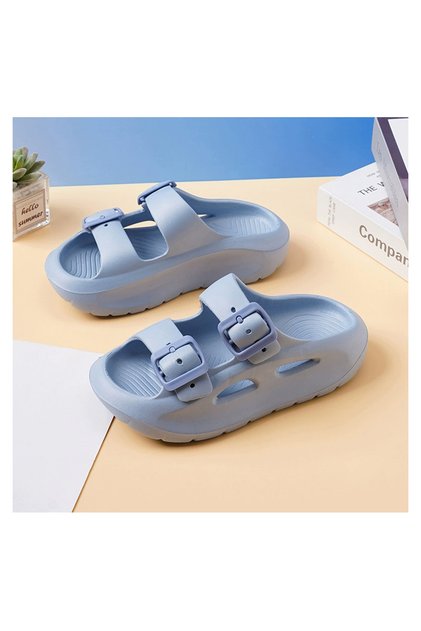 SAPS Buckle Closure Sandals - Blue
