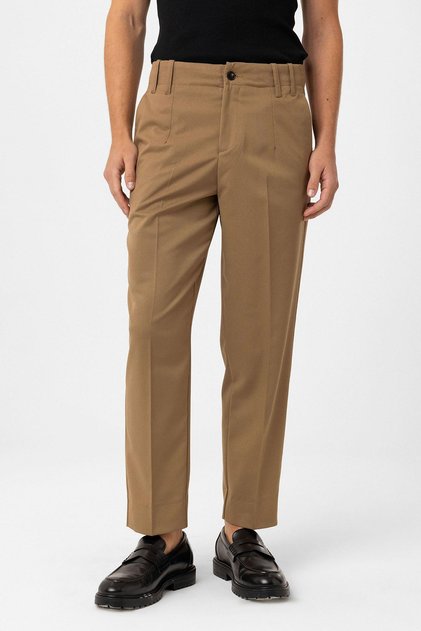 High Waist Straight Fit Men's Trousers