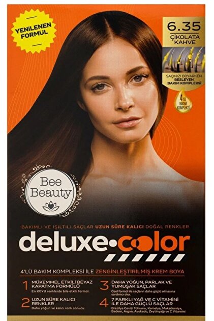Bee Beauty Deluxe Color Kit Saç Boyası 6.35 Çikolata Kahve