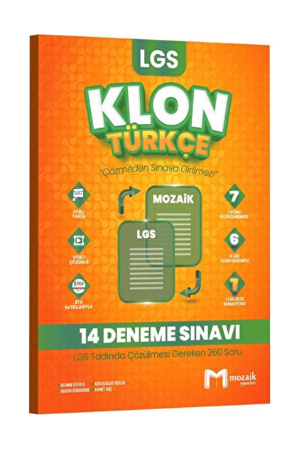 Mozaik Yayınları Mozaik 8. Sınıf Matematik Türkçe Fen Bilimleri