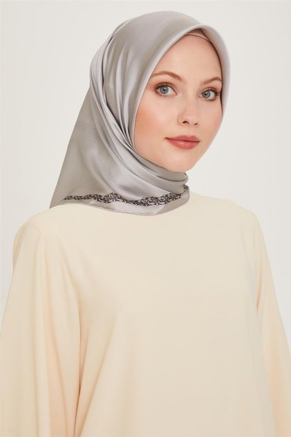 Classic Patterned Twill Pure Silk Scarf 9260D 04
