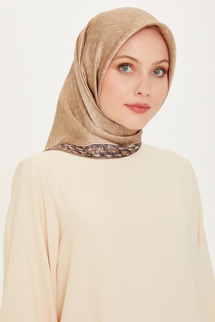 Classic Patterned Twill Pure Silk Scarf 9230D 05