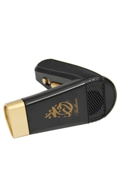 مبخرة محمولة بمنفذ USB باللون الأسود/الذهبي 11.5×5×11.5 سم
