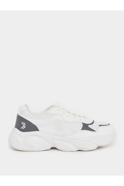 Color Block Chunky Sole Lace Up Sneakers