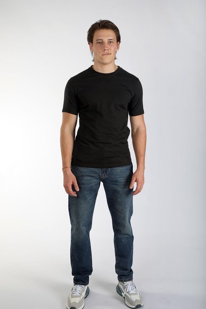 LCM 242015 Lee Cooper Gael Ανδρικό T-Shirt με λαιμόκοψη O 242 ΜΑΥΡΟ