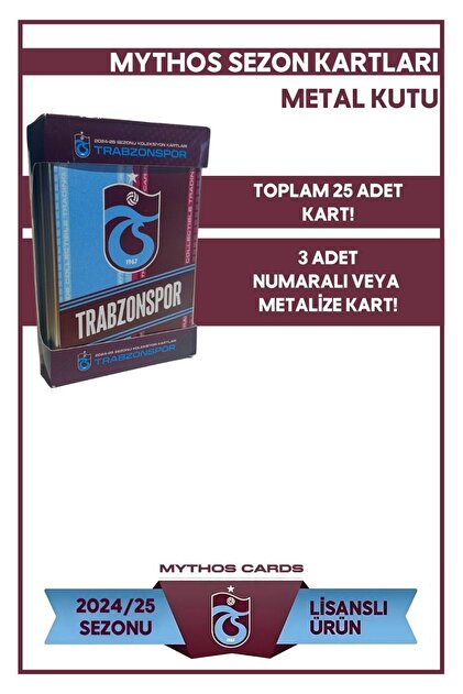 Trabzonspor 2024-25 Sezon Kartları - Metal Kutu - Fiyatı, Yorumları