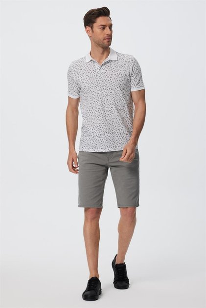 Newbernard Men's 100% Cotton Polo Neck T-Shirt White