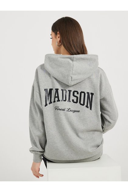 Oversized Longline Slogan Hoodie