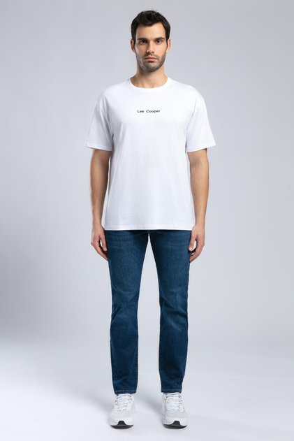 Aylex Erkek %100 Pamuk O Yaka T-Shirt Beyaz