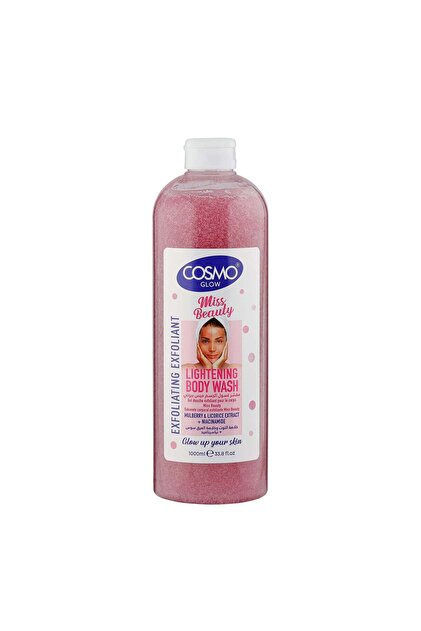 Glow White Miss Beauty Lightening Exfoliating Body Wash 1000ml for Unisex