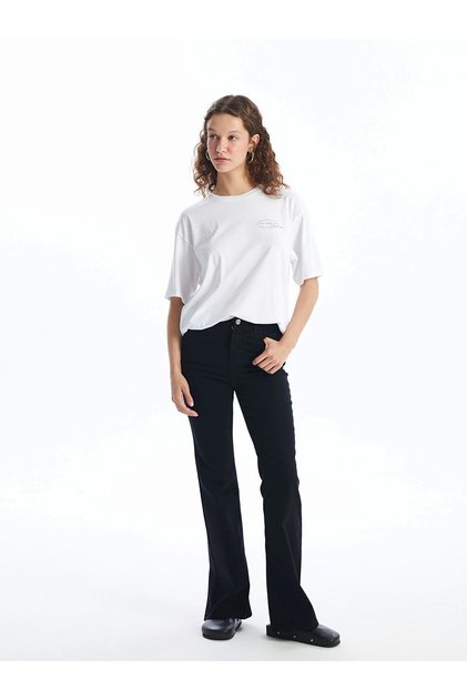 Lcw Jeans Black Mars Flare Women's Jean Pants