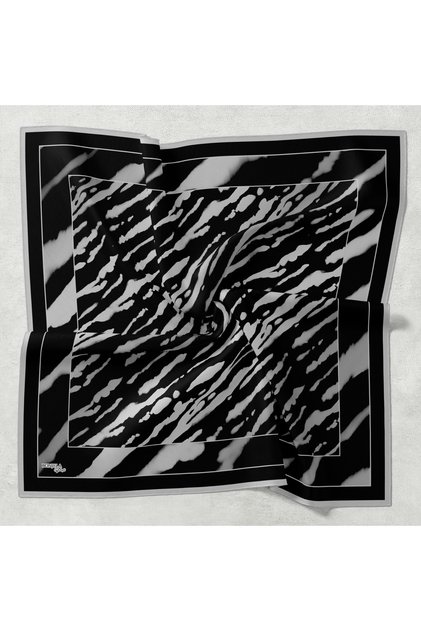 Cotton Soft Scarf - Hand Sewn Zebra Pattern
