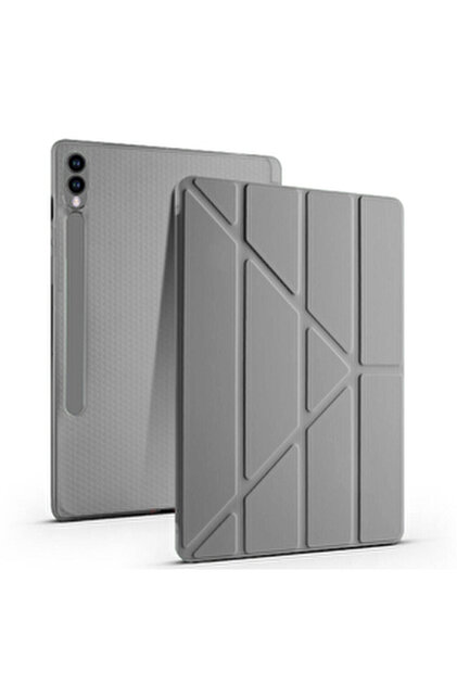 Samsung Galaxy Tab S9 グレー 本体 ペン付き　ケース Sneezy Samsung Galaxy Tab S9 Fe Plus X610 12.4 İnç Katlanabilir