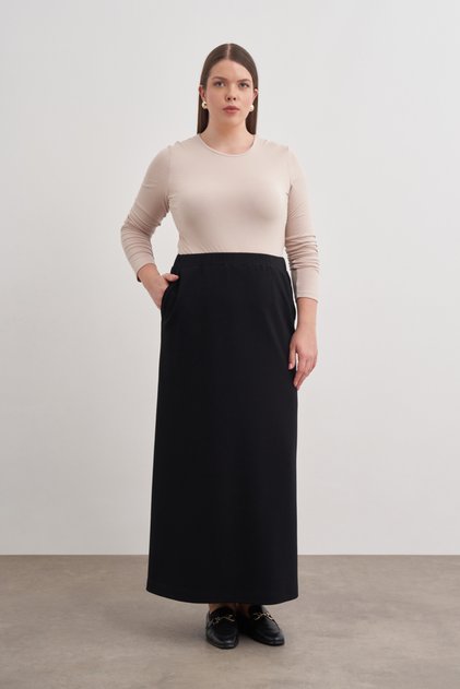 Knitted Long Skirt