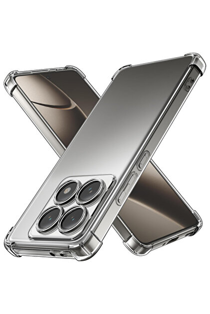 Xiaomi Mi 14T Pro Kapak Kamera Korumalı Airbag Antishock Köşe Korumalı Şeffaf Silikon Kılıf