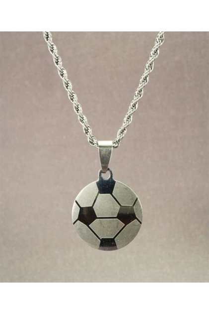 Ottoman Football Ball Men's Steel Necklace Chain