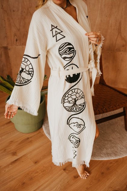 COTTON KAFTAN- NATURE ONE SIZE