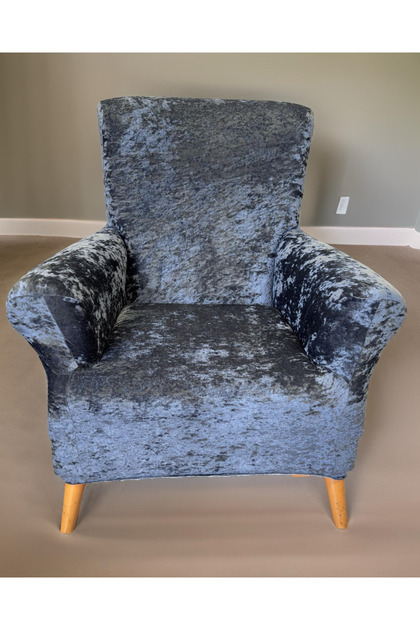 Armchair Seat Cover Lycra Fabric, Square Pattern, Single Sofa Cover