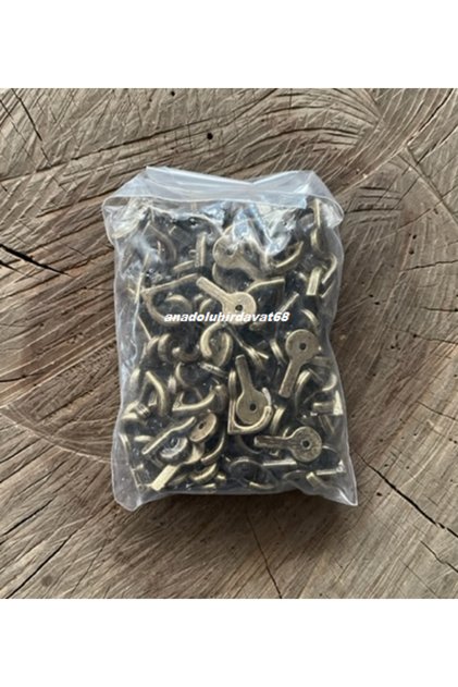 DEKORATİF MİNİ ASKI ANTİK SARI MİNİ KANCA TESBİH ASKISI 100 ADET 2CM