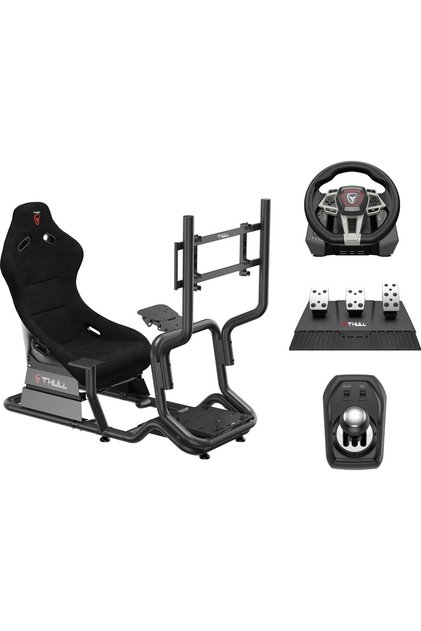 Gaming Yarış Simülatörü Kokpiti ve Yarış Direksiyon Vites Pedal Seti Thl-Gdpcr-01