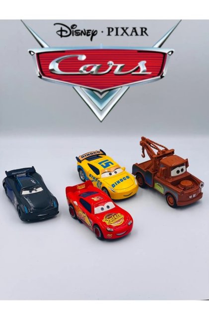 Şimşek Mcqueen 4'lü Metal Çek Bırak Kurtarıcı Oyuncak Arabalar