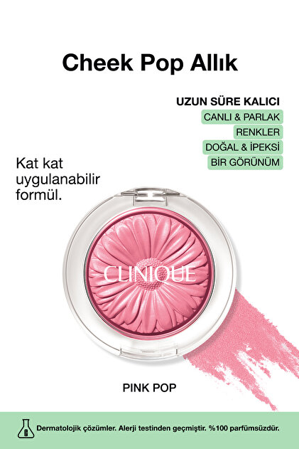 Clinique Cheek Pop Allık - Renk: Pink Pop 3.5g | Uzun Süre Kalıcı