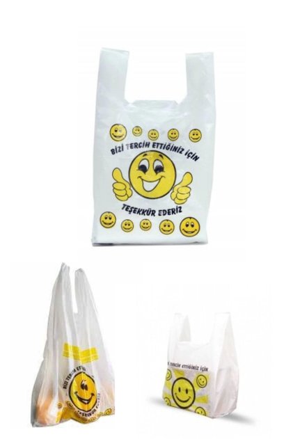 Smiley Face Patterned Bag Medium Size 1 kg (53X27Cm)