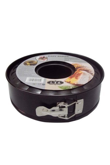 Double Bottom Spring Lock Easy Baker Black 24centimeter
