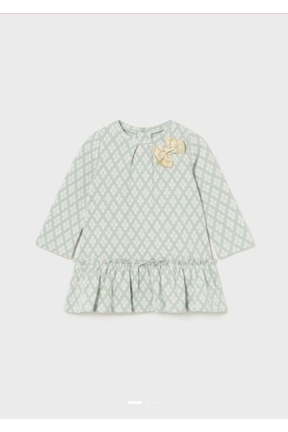 Baby Girl Green Knitted Dress 2908