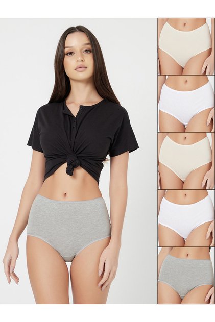 Pack of 5 - Cotton Solid Full Brief