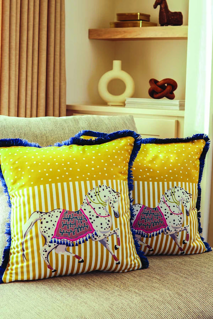 2 Pieces Fringed Throw Pillow Cover Double Sided 43*43 cm - Rein
