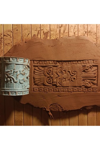 5,5 CM AZTEK DOKU RULOSU SERAMİK & POLİMER KİL KALIP