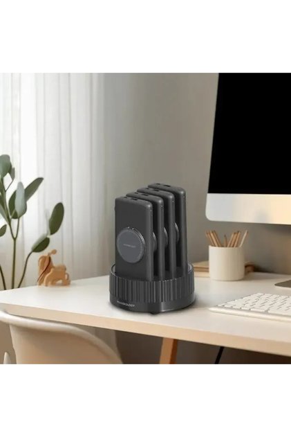 4In1 Station 10000Mah Pd 100W Qc Wireless Power Bank - Black