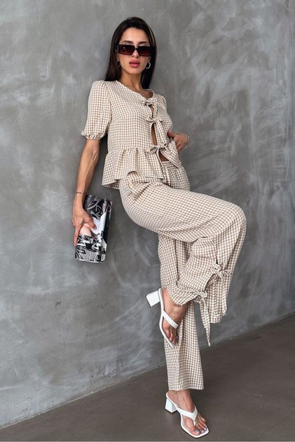 Taş Pitikare Wholesale Trousers - Stone