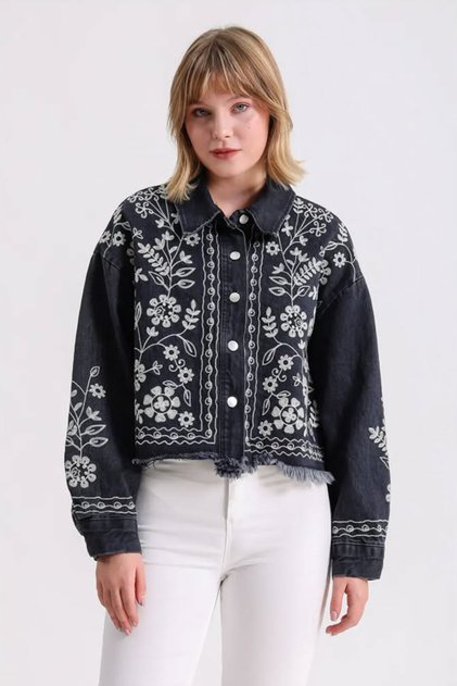 Women's Embroidered Denim Jacket 8571