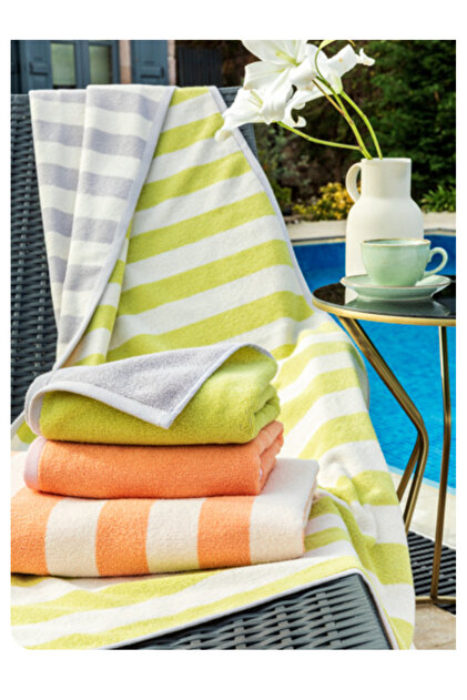 ÖZDİLEK DOUBLE COLOR STRIPE PLAJ HAVLUSU 70x145