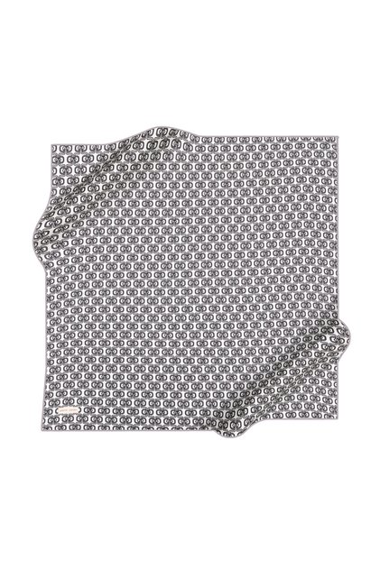 Pierre Cardin Crepe Satin Scarf with Logo Pattern
