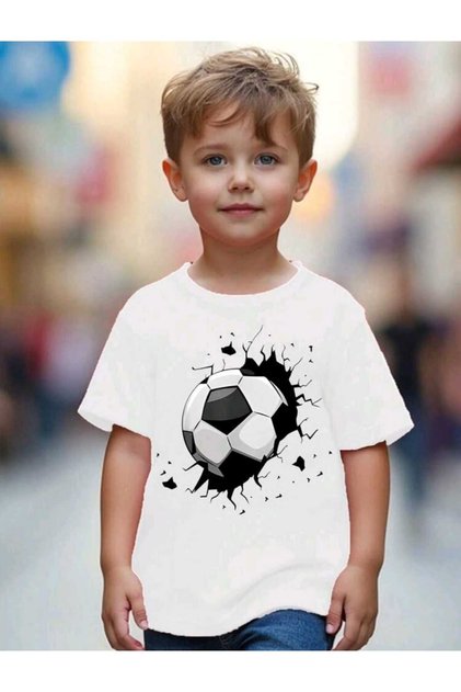 Football Ball Printed Children's Tshirt