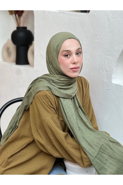 Bamboo Green Tea Color Shawl