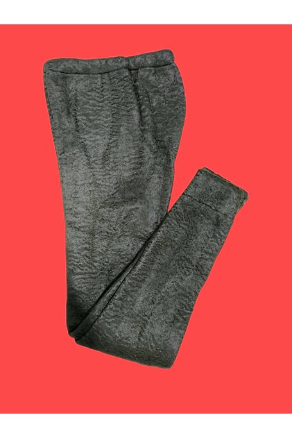 deve yünü kalın siyah kışlık içlik tayt pijama yün alt içlik yün içlik