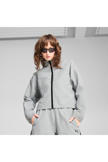 Dare To Zip-Off Kadın Gri Ceket
