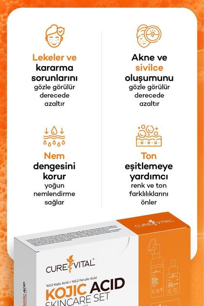 CureVital Kojik Asit & Zerdeçal Özü Leke Karşıtı,beyazlatıcı