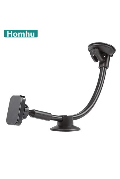 black Universal Magnetic Phone Holder Car Long Arm Windshield Dashboard Magnet Car Holder Mount Dock
