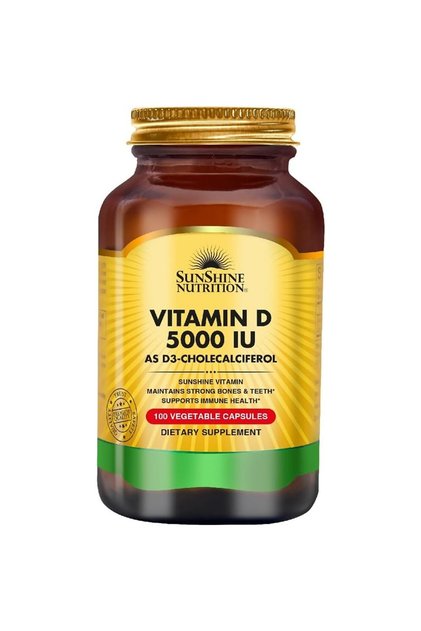 Nutrition Vitamin D 5000 Iu As D3-Cholecalciferol, 100 Vegetable Capsules