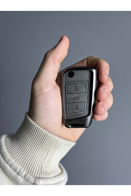 Gray 3 Button Metal Case Volkswagen Skoda Seat Mqb